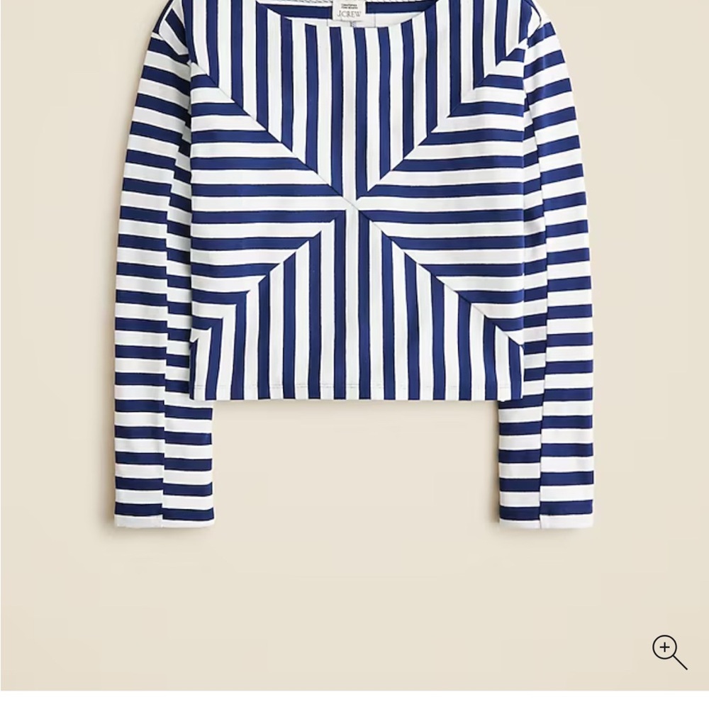 NWT Christopher John Rogers X J.Crew mariner cloth boatneck T-shirt in stripe